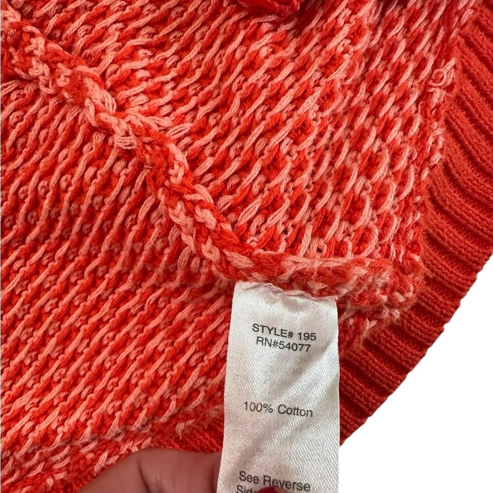 Cabi Grenadine Cocoon Full Zip Cardigan Orange Sweater  3/4 Sleeve size XS - Picture 16 of 17